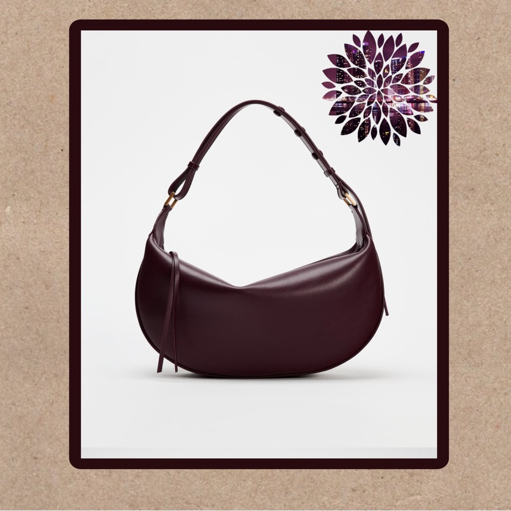Zara burgundy bag.